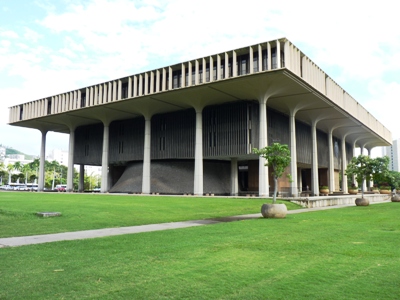 The Hawaii state capitol building