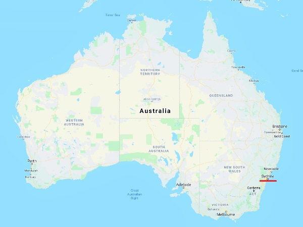 NSW run 01 Australia map