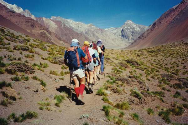 Heading up the Horcones Valley