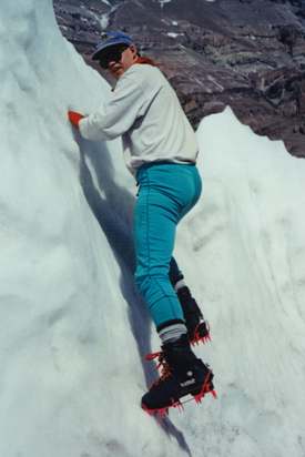 Lyndon Harvey ice-climbing