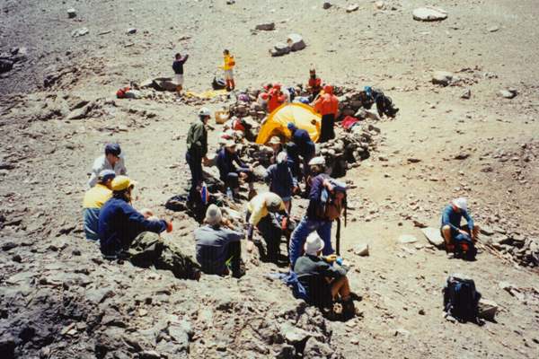 Canada Place campsite on Aconcagua