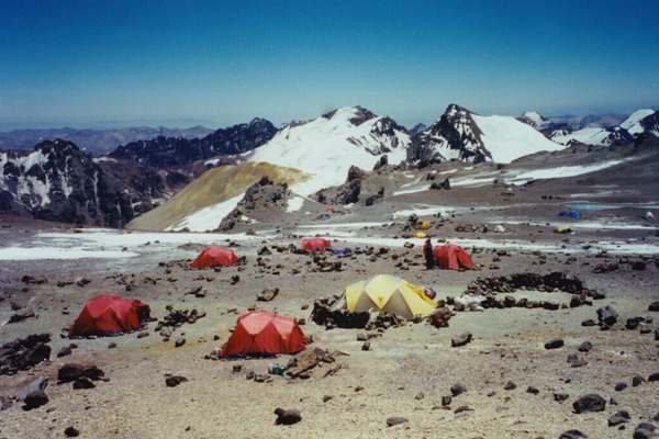Condors Nest campsite on Aconcagua