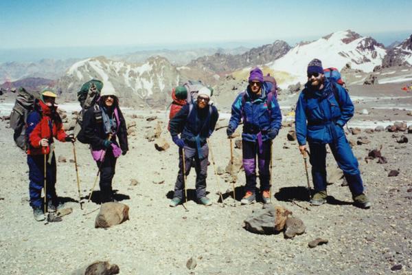 The Polish Glacier Group prior to leaving Condors Nest on Aconcagua