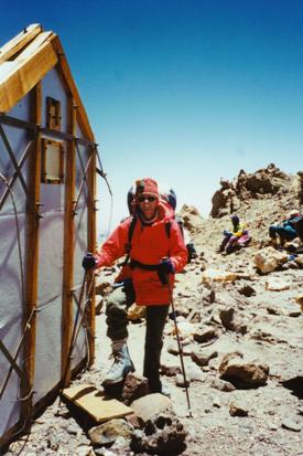 Nigel Roberts at Berlin Huts on Aconcagua