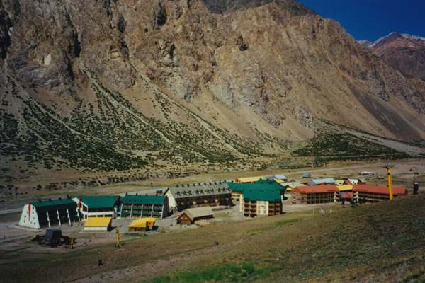 The hotels at the Los Penitentes ski-field