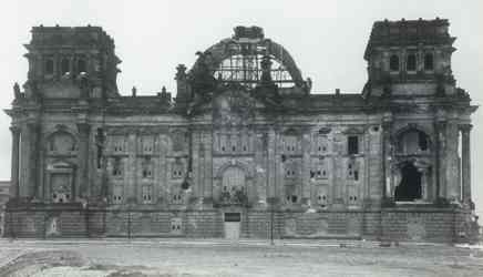 The Reichstag building in 1945